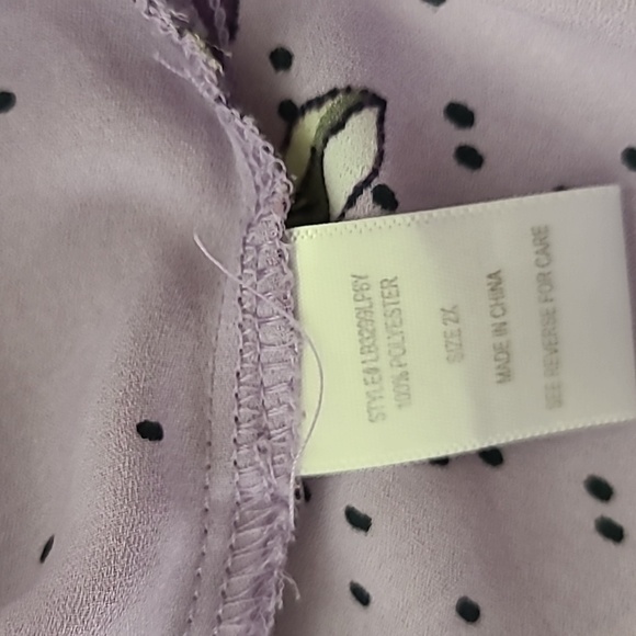 - Ophelia Roe Lavender Loose Tunic Size 2X - Picture 8 of 8